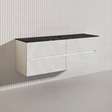 Lukka Cabarita 1500mm Modern Wall Hung Vanity PVC Single/Double Bowls Cabinet Variant Colour Available