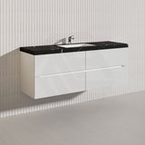 Lukka Cabarita 1500mm Modern Wall Hung Vanity PVC Single/Double Bowls Cabinet Variant Colour Available