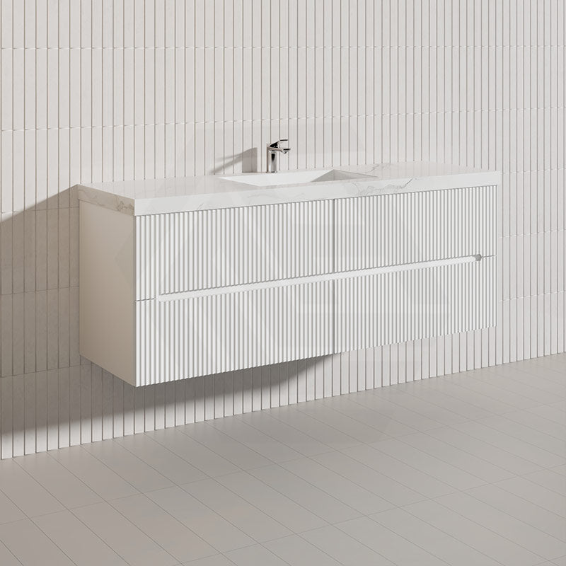 Lukka Cabarita 1500mm Modern Wall Hung Vanity PVC Single/Double Bowls Cabinet Variant Colour Available