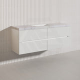 Lukka Cabarita 1500mm Modern Wall Hung Vanity PVC Single/Double Bowls Cabinet Variant Colour Available