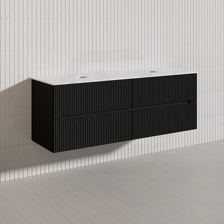 Lukka Cabarita 1500mm Modern Wall Hung Vanity PVC Single/Double Bowls Cabinet Variant Colour Available