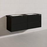Lukka Cabarita 1500mm Modern Wall Hung Vanity PVC Single/Double Bowls Cabinet Variant Colour Available