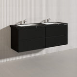 Lukka Cabarita 1500mm Modern Wall Hung Vanity PVC Single/Double Bowls Cabinet Variant Colour Available