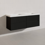 Lukka Cabarita 1500mm Modern Wall Hung Vanity PVC Single/Double Bowls Cabinet Variant Colour Available