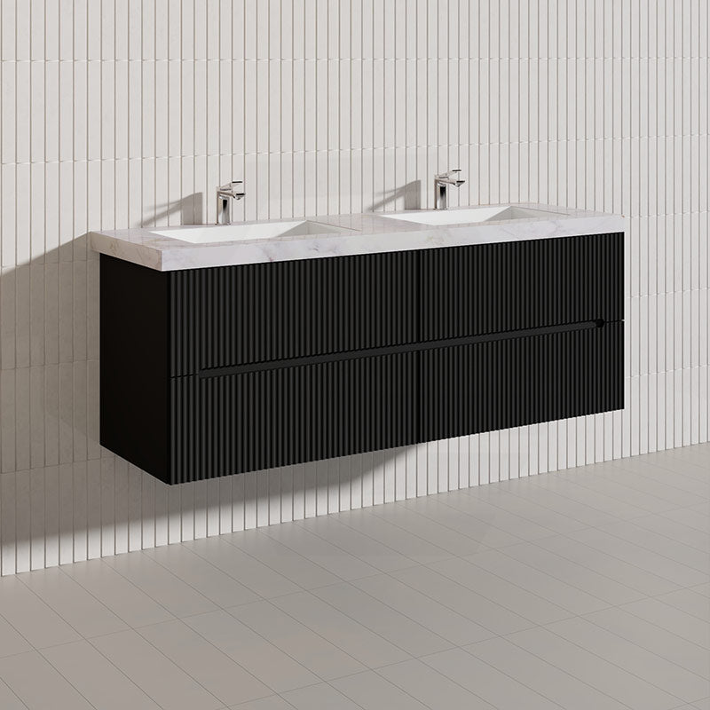 Lukka Cabarita 1500mm Modern Wall Hung Vanity PVC Single/Double Bowls Cabinet Variant Colour Available