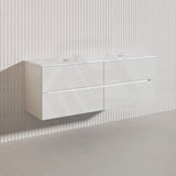 Lukka Cabarita 1500mm Modern Wall Hung Vanity PVC Single/Double Bowls Cabinet Variant Colour Available