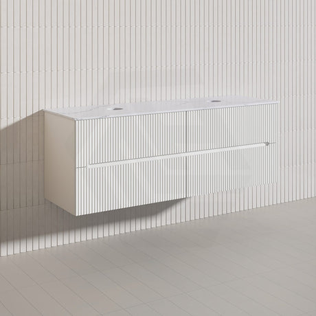 Lukka Cabarita 1500mm Modern Wall Hung Vanity PVC Single/Double Bowls Cabinet Variant Colour Available