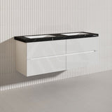 Lukka Cabarita 1500mm Modern Wall Hung Vanity PVC Single/Double Bowls Cabinet Variant Colour Available