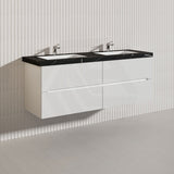 Lukka Cabarita 1500mm Modern Wall Hung Vanity PVC Single/Double Bowls Cabinet Variant Colour Available