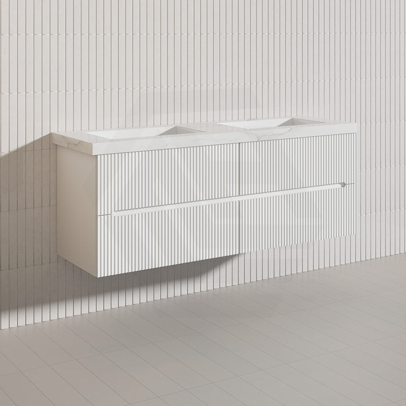 Lukka Cabarita 1500mm Modern Wall Hung Vanity PVC Single/Double Bowls Cabinet Variant Colour Available