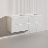 Lukka Cabarita 1500mm Modern Wall Hung Vanity PVC Single/Double Bowls Cabinet Variant Colour Available