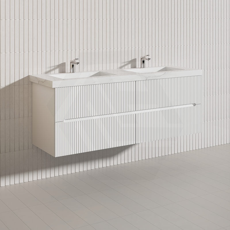 Lukka Cabarita 1500mm Modern Wall Hung Vanity PVC Single/Double Bowls Cabinet Variant Colour Available