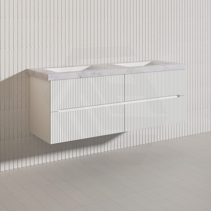 Lukka Cabarita 1500mm Modern Wall Hung Vanity PVC Single/Double Bowls Cabinet Variant Colour Available