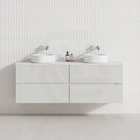 Lukka Cabarita 1500mm Modern Wall Hung Vanity PVC Single/Double Bowls Cabinet Variant Colour Available