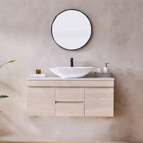 Lukka Camden Morden 1500mm Wall Hung Vanity E0 MDF Cabinet with Middle Drawers In Various Colours