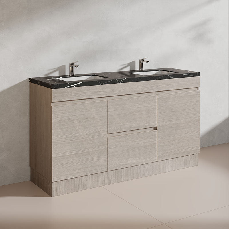Lukka 1500mm Camden Morden Freestanding Vanity E0 MDF Cabinet Single/Double Bowls In Various Color