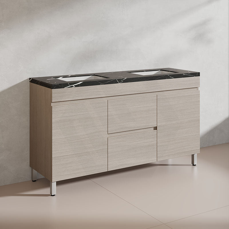 Lukka 1500mm Camden Morden Freestanding Vanity E0 MDF Cabinet Single/Double Bowls In Various Color