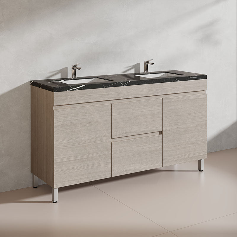 Lukka 1500mm Camden Morden Freestanding Vanity E0 MDF Cabinet Single/Double Bowls In Various Color