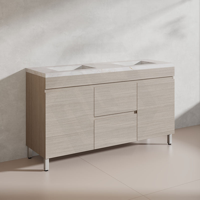 Lukka 1500mm Camden Morden Freestanding Vanity E0 MDF Cabinet Single/Double Bowls In Various Color