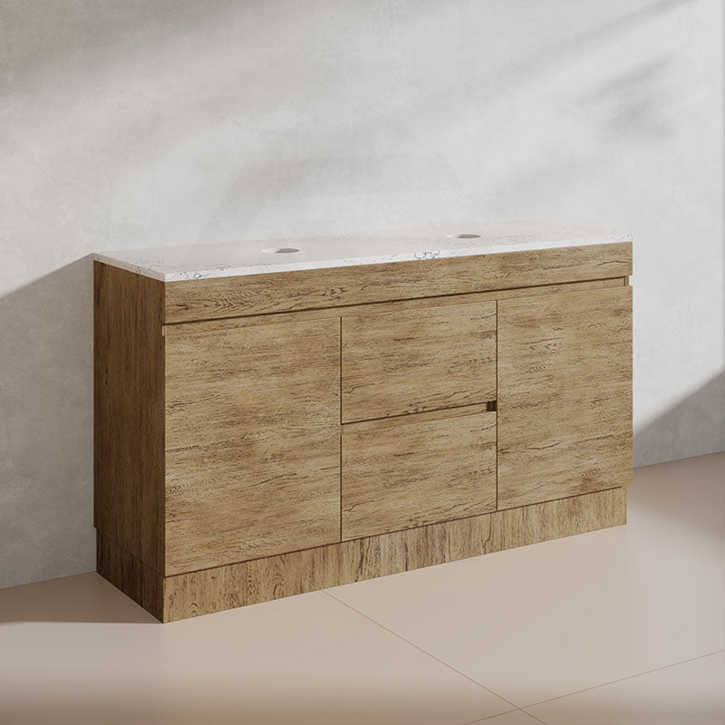Lukka 1500mm Camden Morden Freestanding Vanity E0 MDF Cabinet Single/Double Bowls In Various Color