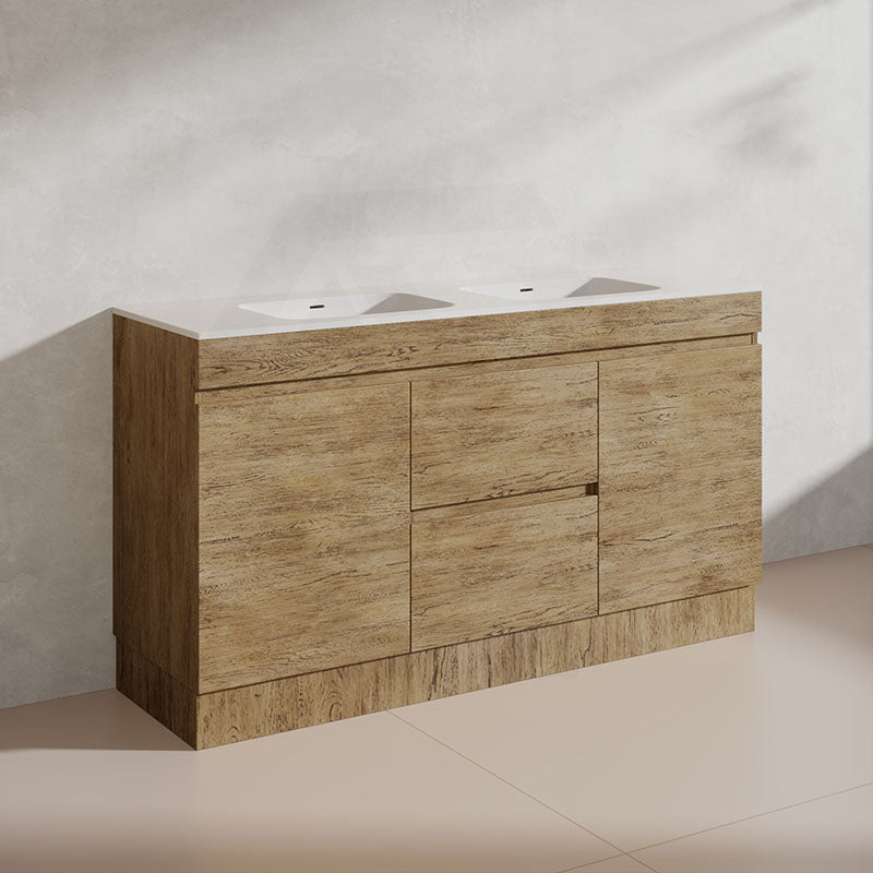 Lukka 1500mm Camden Morden Freestanding Vanity E0 MDF Cabinet Single/Double Bowls In Various Color
