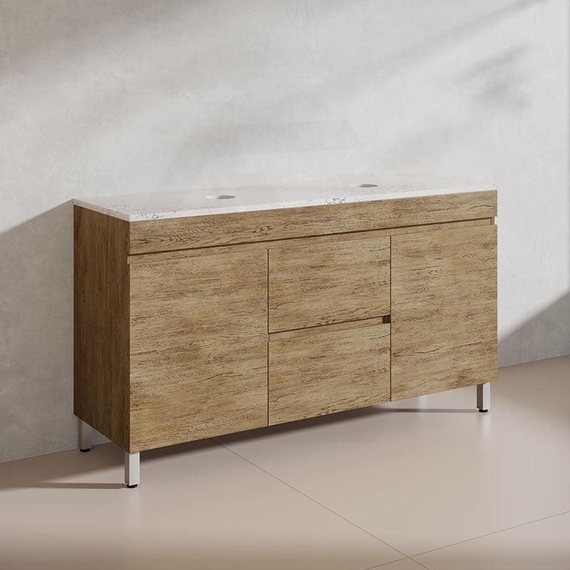 Lukka 1500mm Camden Morden Freestanding Vanity E0 MDF Cabinet Single/Double Bowls In Various Color