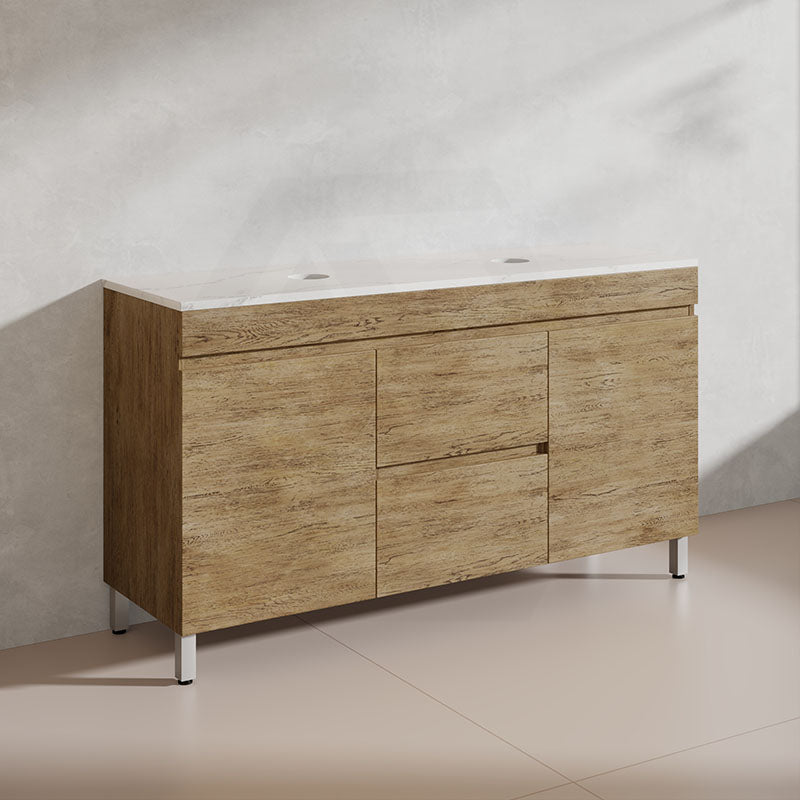 Lukka 1500mm Camden Morden Freestanding Vanity E0 MDF Cabinet Single/Double Bowls In Various Color