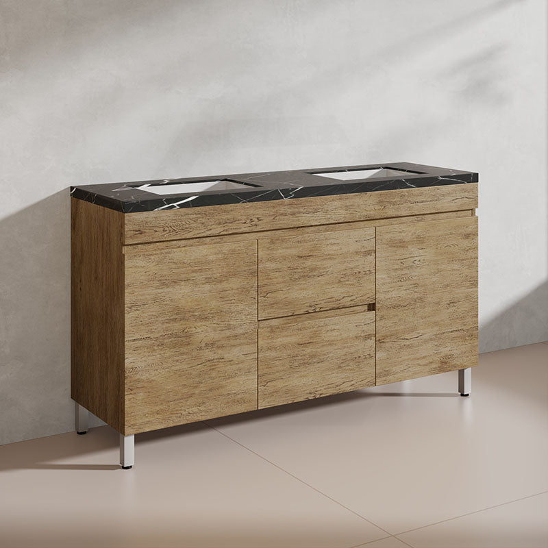 Lukka 1500mm Camden Morden Freestanding Vanity E0 MDF Cabinet Single/Double Bowls In Various Color