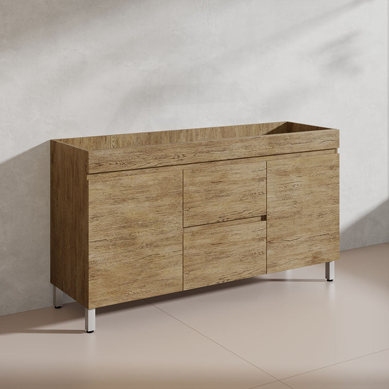 Lukka 1500mm Camden Morden Freestanding Vanity E0 MDF Cabinet Single/Double Bowls In Various Color
