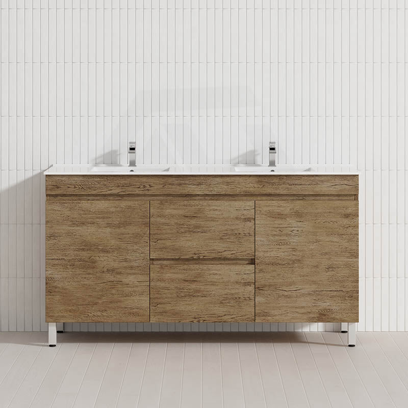 Lukka 1500mm Camden Morden Freestanding Vanity E0 MDF Cabinet Single/Double Bowls In Various Color