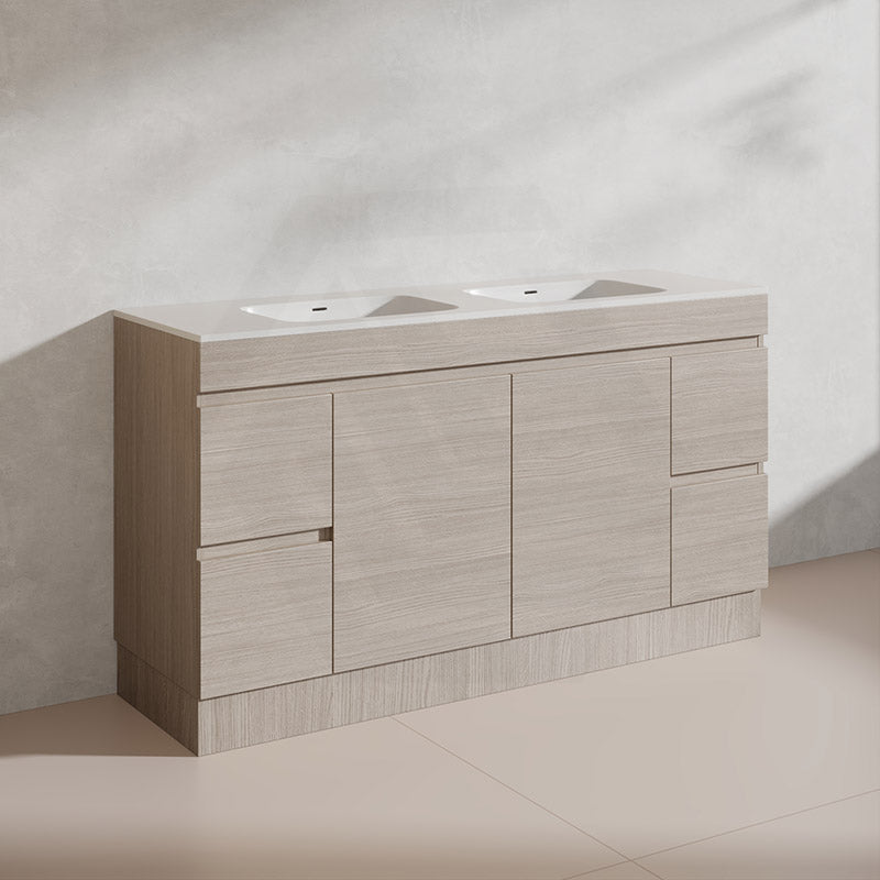 Lukka 1500mm Camden Morden Freestanding Vanity E0 MDF Cabinet Single/Double Bowls In Various Color
