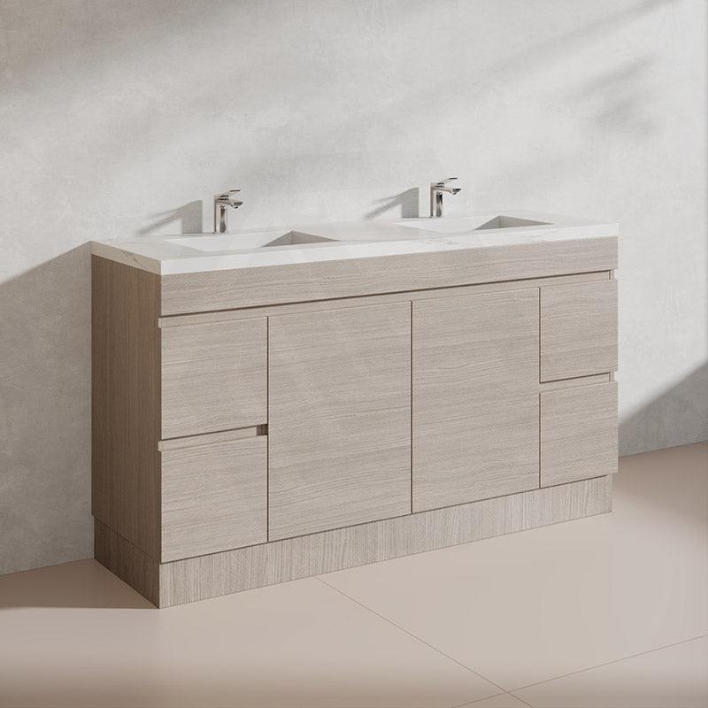 Lukka 1500mm Camden Morden Freestanding Vanity E0 MDF Cabinet Single/Double Bowls In Various Color