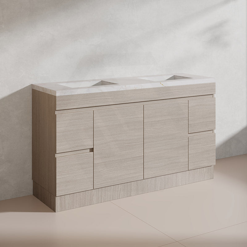 Lukka 1500mm Camden Morden Freestanding Vanity E0 MDF Cabinet Single/Double Bowls In Various Color