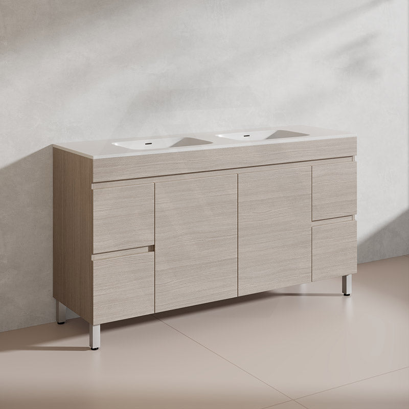 Lukka 1500mm Camden Morden Freestanding Vanity E0 MDF Cabinet Single/Double Bowls In Various Color