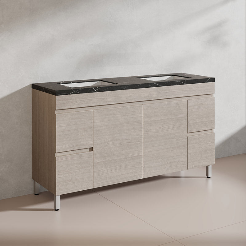 Lukka 1500mm Camden Morden Freestanding Vanity E0 MDF Cabinet Single/Double Bowls In Various Color