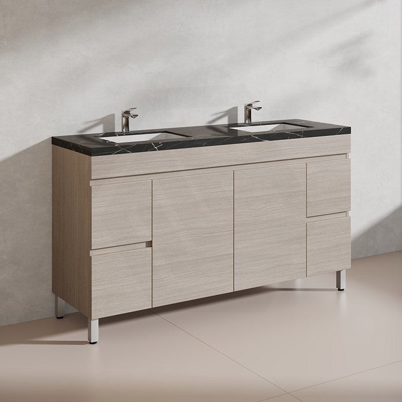 Lukka 1500mm Camden Morden Freestanding Vanity E0 MDF Cabinet Single/Double Bowls In Various Color
