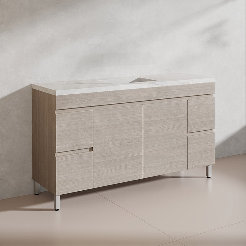 Lukka 1500mm Camden Morden Freestanding Vanity E0 MDF Cabinet Single/Double Bowls In Various Color