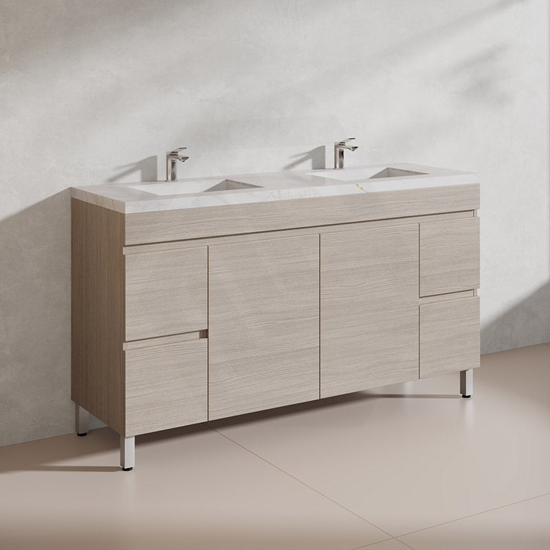 Lukka 1500mm Camden Morden Freestanding Vanity E0 MDF Cabinet Single/Double Bowls In Various Color