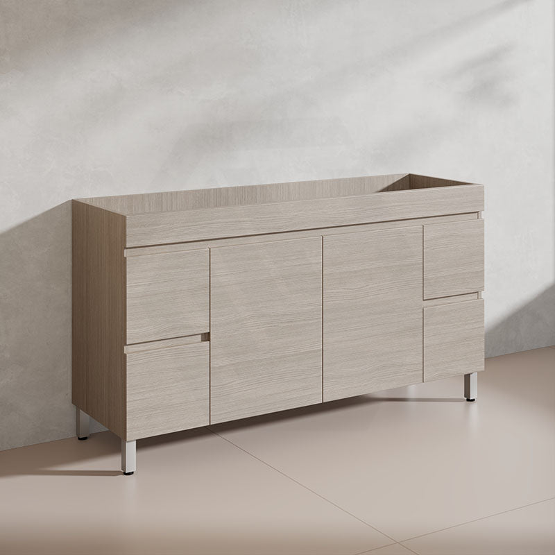Lukka 1500mm Camden Morden Freestanding Vanity E0 MDF Cabinet Single/Double Bowls In Various Color