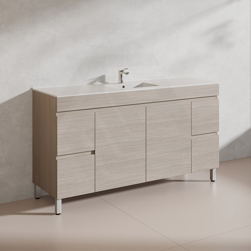 Lukka 1500mm Camden Morden Freestanding Vanity E0 MDF Cabinet Single/Double Bowls In Various Color