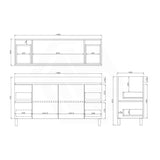 Lukka 1500mm Camden Morden Freestanding Vanity E0 MDF Cabinet Single/Double Bowls In Various Color