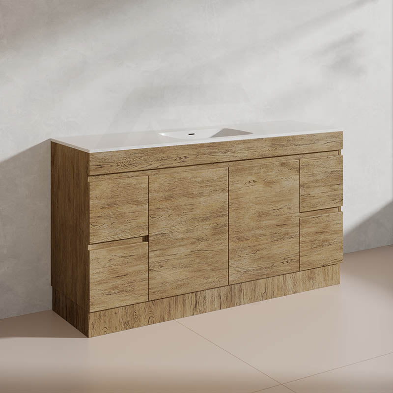 Lukka 1500mm Camden Morden Freestanding Vanity E0 MDF Cabinet Single/Double Bowls In Various Color