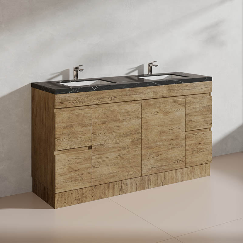 Lukka 1500mm Camden Morden Freestanding Vanity E0 MDF Cabinet Single/Double Bowls In Various Color