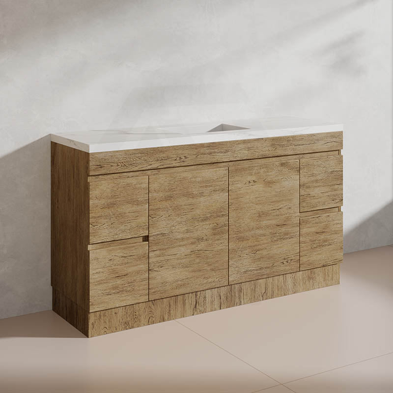 Lukka 1500mm Camden Morden Freestanding Vanity E0 MDF Cabinet Single/Double Bowls In Various Color