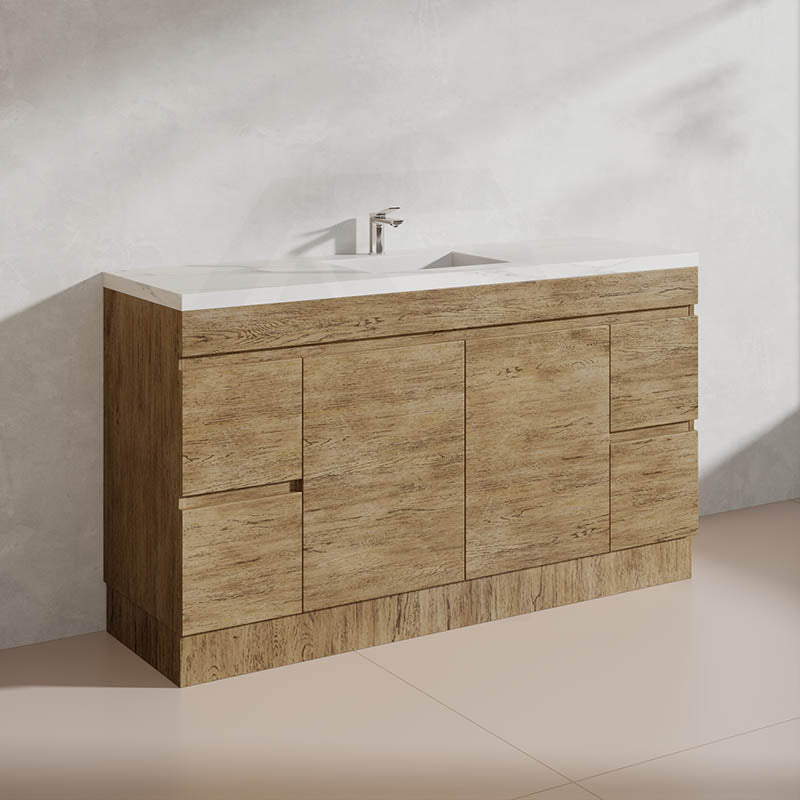 Lukka 1500mm Camden Morden Freestanding Vanity E0 MDF Cabinet Single/Double Bowls In Various Color