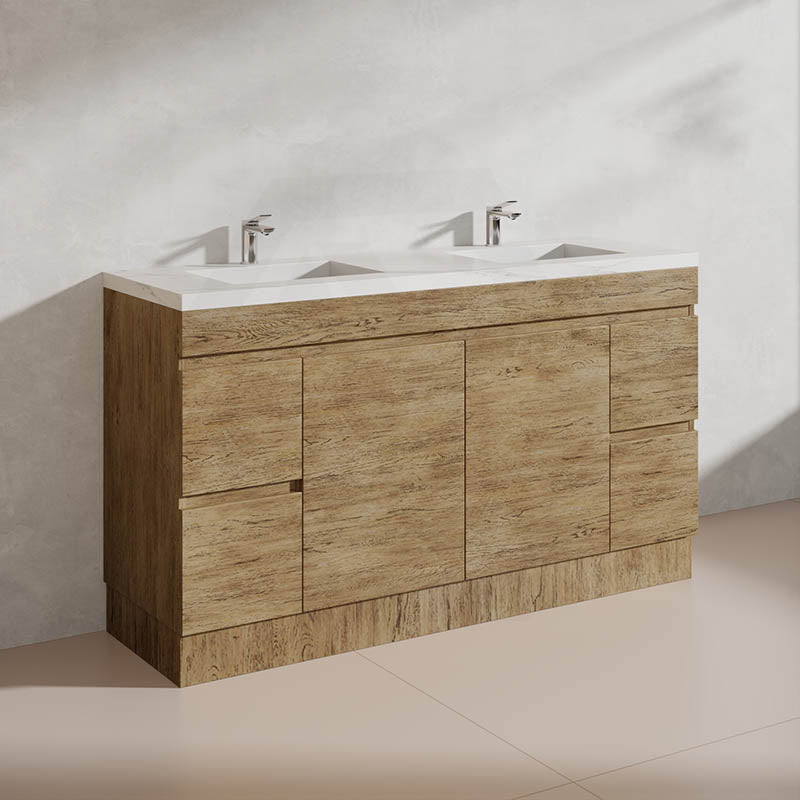 Lukka 1500mm Camden Morden Freestanding Vanity E0 MDF Cabinet Single/Double Bowls In Various Color