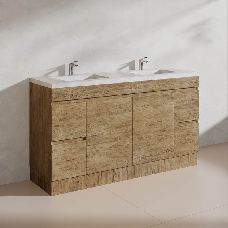 Lukka 1500mm Camden Morden Freestanding Vanity E0 MDF Cabinet Single/Double Bowls In Various Color
