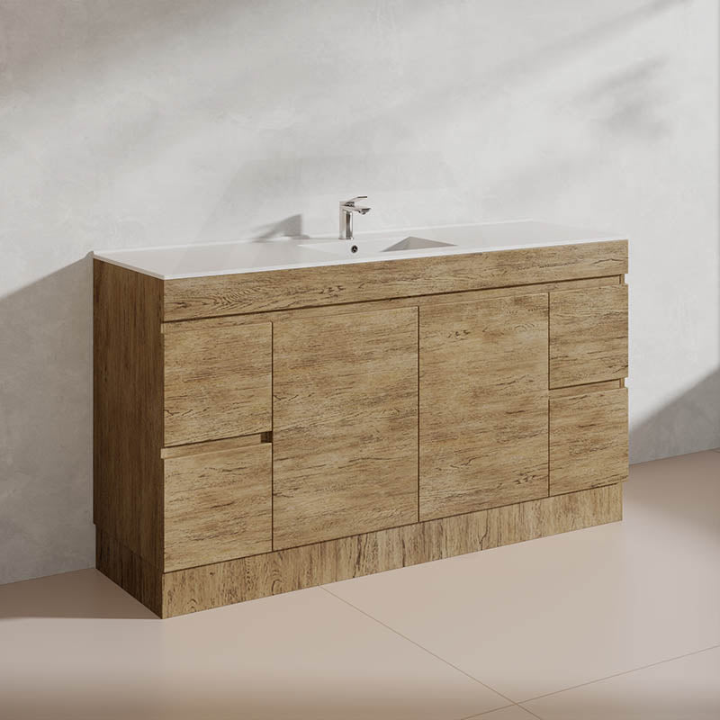 Lukka 1500mm Camden Morden Freestanding Vanity E0 MDF Cabinet Single/Double Bowls In Various Color