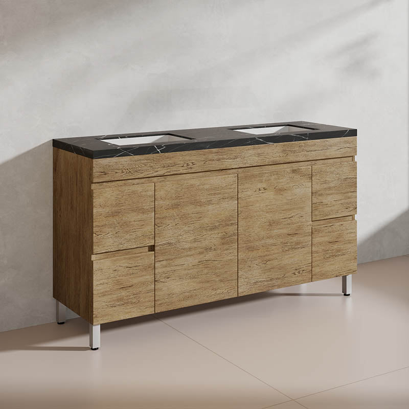 Lukka 1500mm Camden Morden Freestanding Vanity E0 MDF Cabinet Single/Double Bowls In Various Color