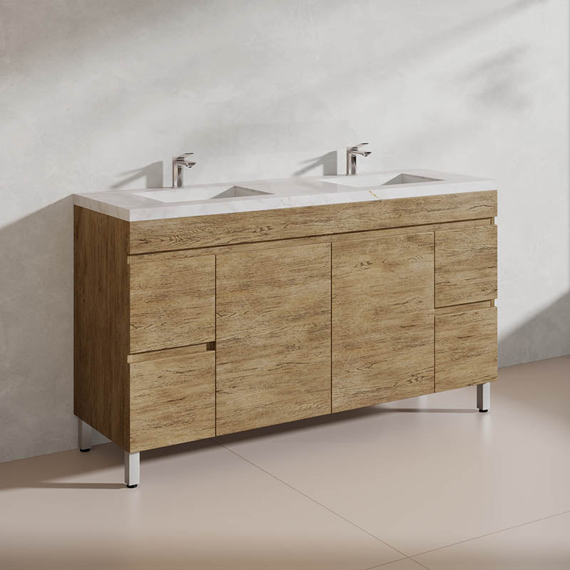 Lukka 1500mm Camden Morden Freestanding Vanity E0 MDF Cabinet Single/Double Bowls In Various Color